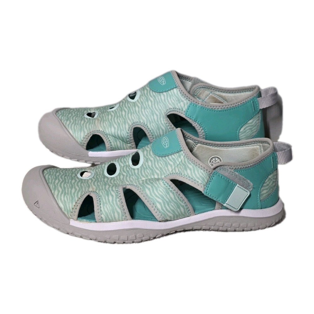 KEEN‎ Stingray Gray Green Sport Water Sandals Youth BIG KIDS 6 Unisex Closed Toe